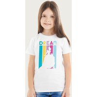 Disney Girl's Cinderella Dream Colour Stripes T-Shirt in White | Size: 5-6 Years