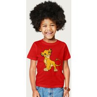 The Lion King Smiling Simba Disney T-Shirt in Red | Size: 3-4 Years