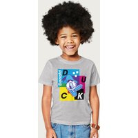 Disney Donald Duck Retro 3D Effect T-Shirt in Mid Grey | Size: 7-8 Years