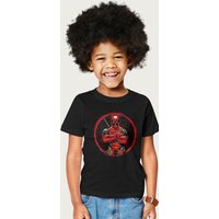 Deadpool Blood Splatter Arms Folded Marvel T-Shirt in Black | Size: 12-13 Years