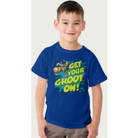 Guardians Of The Galaxy GOTG Guardians Get Your Groot On Marvel T-Shirt in Royal | Size: 5-6 Years