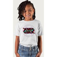 X-Men Marvel X Men Multicolour Text Logo Abstract Art T-Shirt in White | Size: 9-11 Years