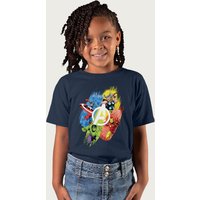 Marvel Avengers Captain America Thor The Hulk & Iron Man T-Shirt in Navy | Size: 5-6 Years