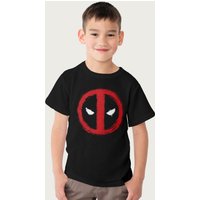 Deadpool Spray Paint Graffiti Logo Marvel T-Shirt in Black | Size: 12-13 Years