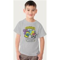 Fuggler Squidge & Oogah Boogah Zebra Mischief Maker T-Shirt in Mid Grey | Size: 12-13 Years