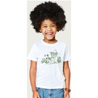 Moomin Snufkin Relaxing In Nature T-Shirt in White | Size: 7-8 Years