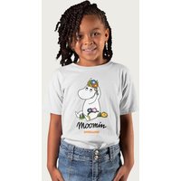 Moomin Snorkmaiden Flowers In Hair (Baby Blue T-Shirt in White | Size: 7-8 Years