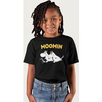Moomin Running troll & Snorkmaiden T-Shirt in Black | Size: 7-8 Years