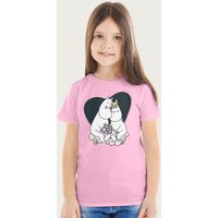 Moomin Love troll & Snorkmaiden Together Heart T-Shirt in Light Pink | Size: 3-4 Years