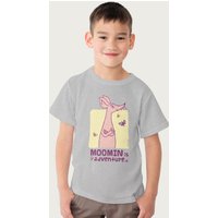 Moomin Sniff Is Adventure T-Shirt in Mid Grey | Size: 5-6 Years