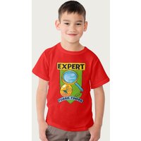 Jurassic Park Expert Fossil Finder T-Shirt in Red | Size: 3-4 Years