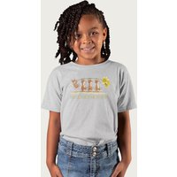 Percy The Park Keeper Mice Carrying Daffodil T-Shirt in Mid Grey | Size: 9-11 Years