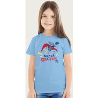Sesame Street Superhero Super Grover 2.0 T-Shirt in Light Blue | Size: 12-13 Years
