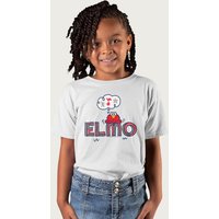 Sesame Street Singing Whistling Elmo T-Shirt in White | Size: 5-6 Years