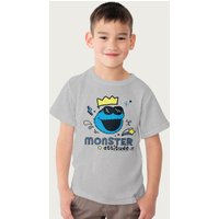 Sesame Street Cookie Monster Attitude T-Shirt in Mid Grey | Size: 7-8 Years