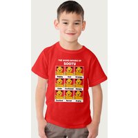 Sooty The Many Moods Of T-Shirt in Red | Size: 9-11 Years