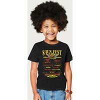 Sooty Saus Fest Music Festival T-Shirt in Black | Size: 12-13 Years