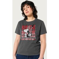 Peanuts Women's Snoopy Rocks Relaxed Fit T-Shirt in Charcoal | Size: Large