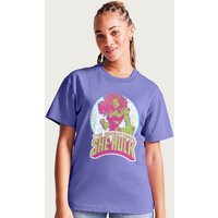 Marvel Women's The Sensational She Hulk Relaxed Fit T-Shirt in Violet | Size: Large