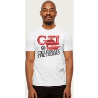Volkswagen Men's Celebrate The Legend Golf GTI T-Shirt in White | Size: XL