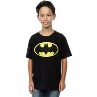 DC Comics Boy's Batman Logo T-Shirt in Black | Size: 3-4 Years