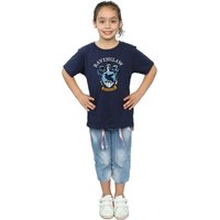 Harry Potter Girl's Ravenclaw Cotton T-Shirt in Navy | Size: 3-4 Years