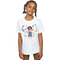 Disney Girl's Encanto Mirabel Butterfly Cotton T-Shirt in White | Size: 3-4 Years