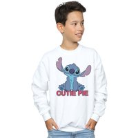 Disney Boy's Lilo & Stitch Stitch Cutie Pie Sweatshirt in White | Size: 9 Years