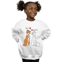 Disney Girl's The Aristocats We Go Together Sweatshirt in White | Size: 7-8 Years
