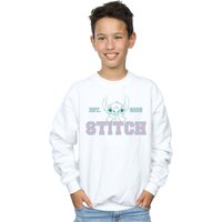 Disney Boy's Lilo & Stitch Collegial Pastel Sweatshirt in White | Size: 12-13 Years