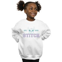Disney Girl's Lilo & Stitch Collegial Pastel Sweatshirt in White | Size: 9 Years