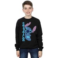Disney Boy's Lilo & Stitch Posing Sweatshirt in Black | Size: 7-8 Years