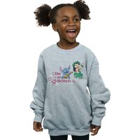 Disney Girl's Lilo & Stitch Hawaii Sweatshirt in Grey | Size: 5-6 Years