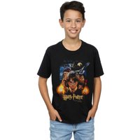 Harry Potter Boy's The Sorcerer´s Stone Poster T-Shirt in Black | Size: 12-13 Years