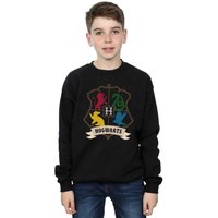 Harry Potter Boy's Houses Crest Sweatshirt in Black | Size: 12-13 Years