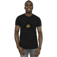 DC Comics Men's Batman Shadow Paint T-Shirt in Black | Size: 4XL