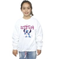 Disney Girl's Lilo & Stitch Graffiti Sweatshirt in White | Size: 5-6 Years