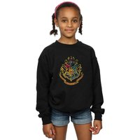 Harry Potter Girl's Hogwarts Houses Cotton Sweatshirt in Black | Size: 7-8 Years