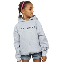 Friends Girl's Text Logo Hoodie in Grey | Size: 7-8 Years
