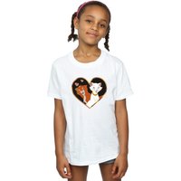 Disney Girl's The Aristocats Heart Cotton T-Shirt in White | Size: 7-8 Years
