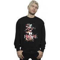 DC Comics Men's Harley Quinn Forces Of Nature Sweatshirt in Black | Size: 2XL