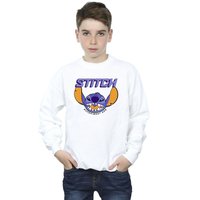 Disney Boy's Lilo & Stitch Purple Sweatshirt in White | Size: 12-13 Years