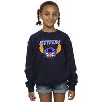 Disney Girl's Lilo & Stitch Purple Sweatshirt in Navy | Size: 12-13 Years