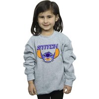 Disney Girl's Lilo & Stitch Purple Sweatshirt in Grey | Size: 7-8 Years