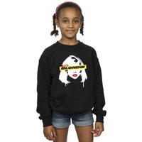 Blondie Girl's Face Graffiti Sweatshirt in Black | Size: 12-13 Years