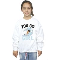 Disney Girl's Lilo & Stitch You Go Girl Sweatshirt in White | Size: 9 Years