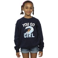 Disney Girl's Lilo & Stitch You Go Girl Sweatshirt in Navy | Size: 12-13 Years