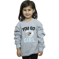 Disney Girl's Lilo & Stitch You Go Girl Sweatshirt in Grey | Size: 7-8 Years