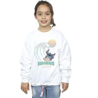 Disney Girl's Lilo & Stitch Hawaii Sweatshirt in White | Size: 12-13 Years