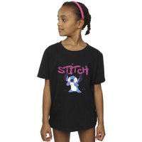 Girl's Lilo & Stitch Graffiti Cotton T-Shirt in | Size: 7-8 Years